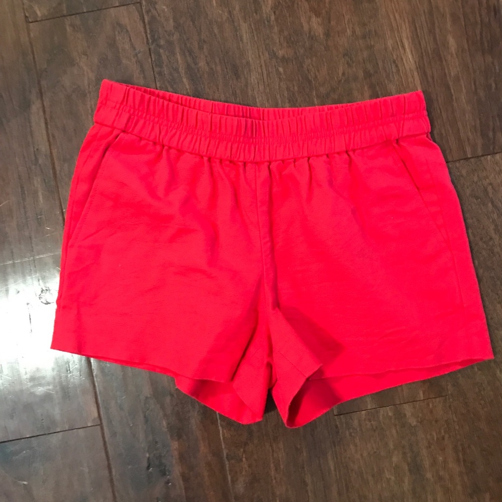 J crew red shorts